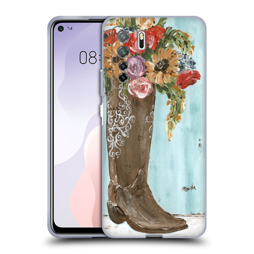 Haley Bush Floral Painting Boot Soft Gel Case for Huawei Nova 7 SE/P40 Lite 5G