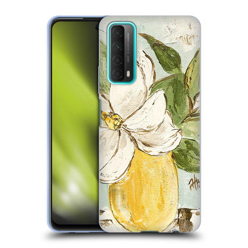 Haley Bush Floral Painting Magnolia Yellow Vase Soft Gel Case for Huawei P Smart (2021)