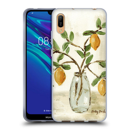 Haley Bush Floral Painting Lemon Branch Vase Soft Gel Case for Huawei Y6 Pro (2019)