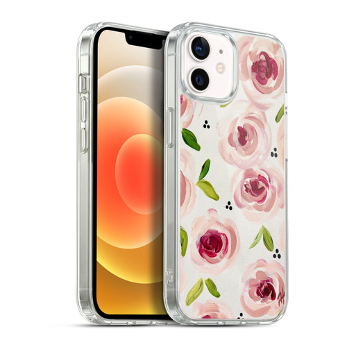 Haley Bush Floral Painting Pink Pattern Soft Gel Case for Apple iPhone 12 / iPhone 12 Pro & MagSafe