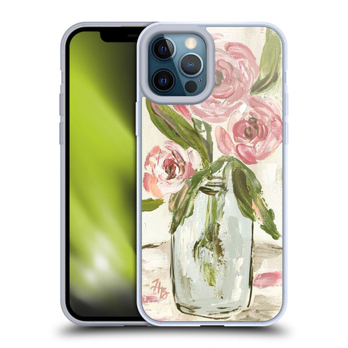 Haley Bush Floral Painting Pink Vase Soft Gel Case for Apple iPhone 12 Pro Max