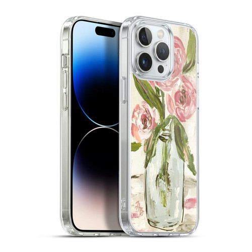 Haley Bush Floral Painting Pink Vase Soft Gel Case for Apple iPhone 13 Pro Max & MagSafe
