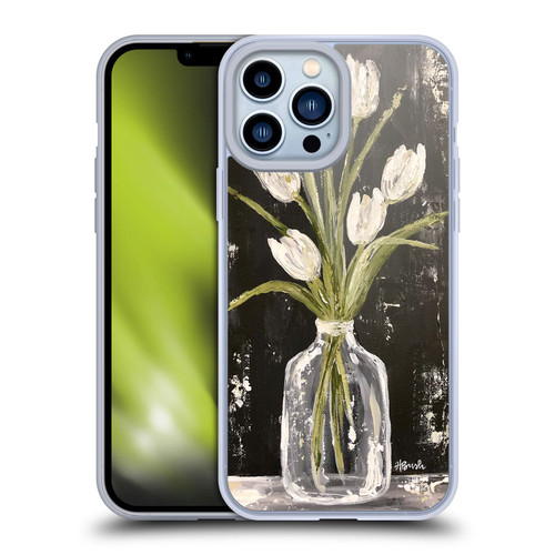 Haley Bush Floral Painting White Tulips In Glass Jar Soft Gel Case for Apple iPhone 13 Pro Max