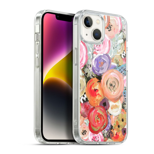 Haley Bush Floral Painting Colorful Soft Gel Case for Apple iPhone 14 Plus & MagSafe