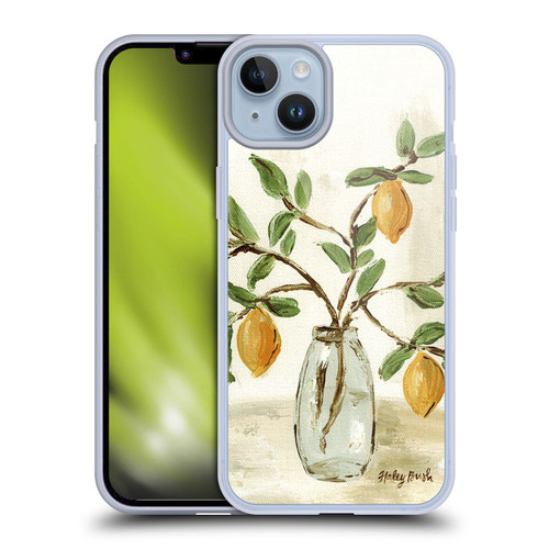 Haley Bush Floral Painting Lemon Branch Vase Soft Gel Case for Apple iPhone 14 Plus