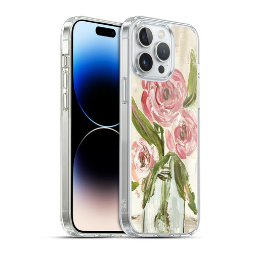 Haley Bush Floral Painting Pink Vase Soft Gel Case for Apple iPhone 14 Pro Max & MagSafe