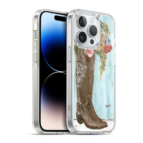 Haley Bush Floral Painting Boot Soft Gel Case for Apple iPhone 14 Pro & MagSafe
