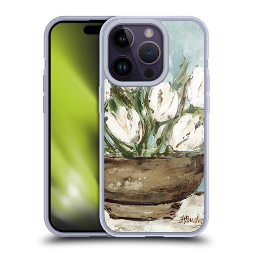 Haley Bush Floral Painting Tulip Bowl Soft Gel Case for Apple iPhone 14 Pro