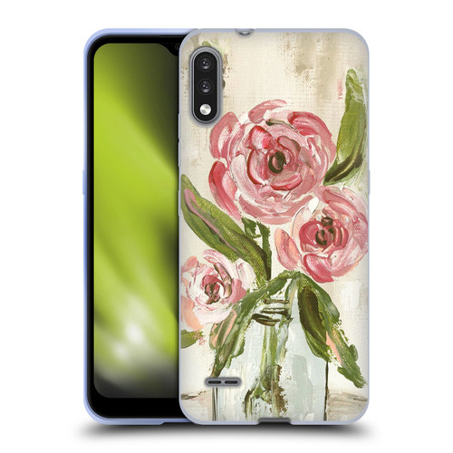 Haley Bush Floral Painting Pink Vase Soft Gel Case for LG K22