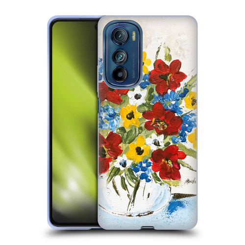 Haley Bush Floral Painting Patriotic Soft Gel Case for Motorola Edge 30