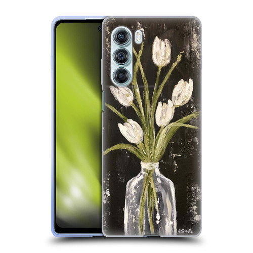 Haley Bush Floral Painting White Tulips In Glass Jar Soft Gel Case for Motorola Edge S30 / Moto G200 5G