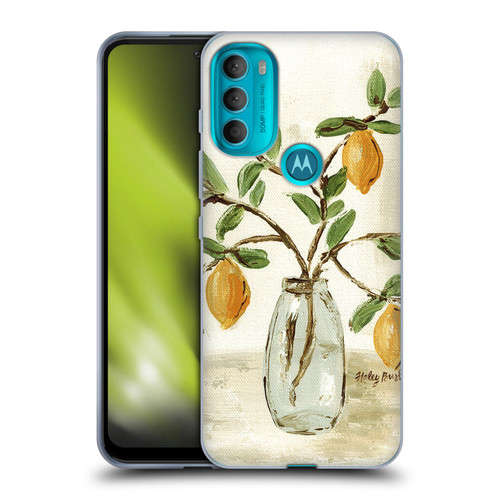 Haley Bush Floral Painting Lemon Branch Vase Soft Gel Case for Motorola Moto G71 5G