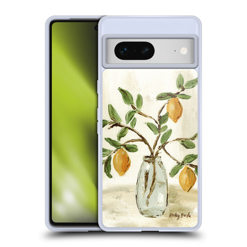 Haley Bush Floral Painting Lemon Branch Vase Soft Gel Case for Google Pixel 7