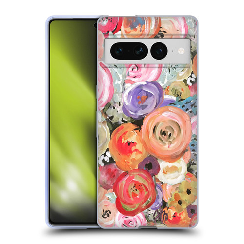 Haley Bush Floral Painting Colorful Soft Gel Case for Google Pixel 7 Pro