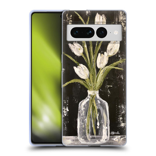 Haley Bush Floral Painting White Tulips In Glass Jar Soft Gel Case for Google Pixel 7 Pro
