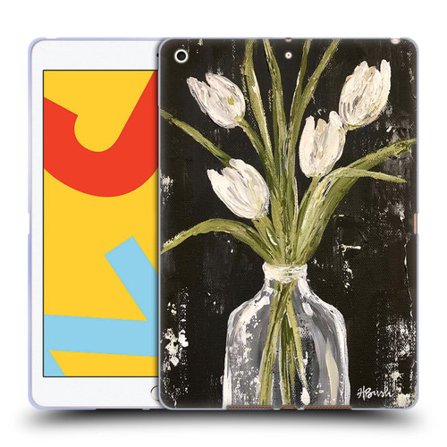 Haley Bush Floral Painting White Tulips In Glass Jar Soft Gel Case for Apple iPad 10.2 2019/2020/2021