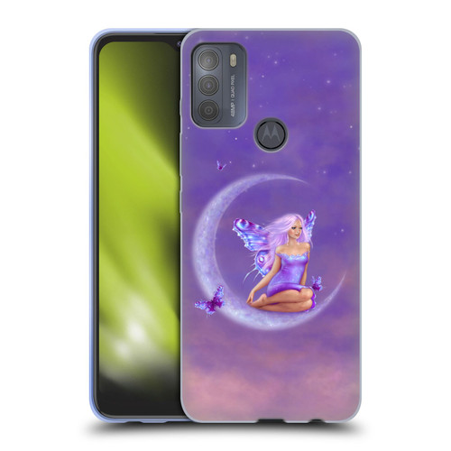 Rachel Anderson Pixies Lavender Moon Soft Gel Case for Motorola Moto G50