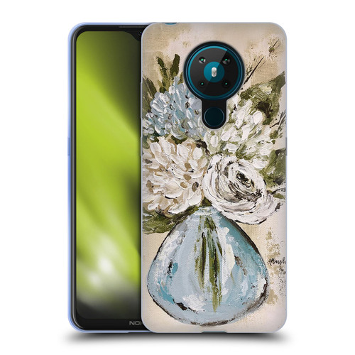 Haley Bush Floral Painting Blue And White Vase Soft Gel Case for Nokia 5.3