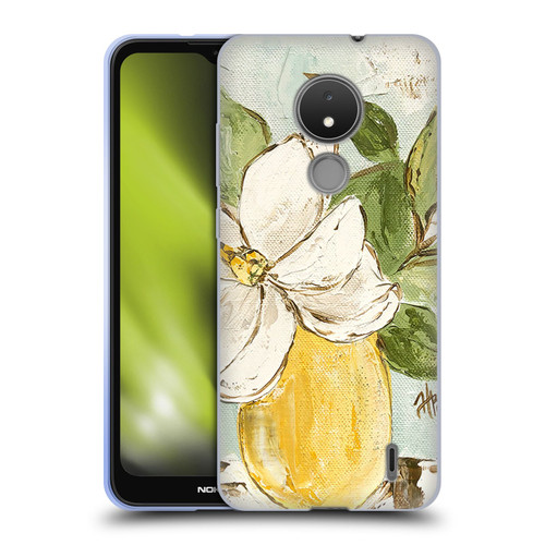 Haley Bush Floral Painting Magnolia Yellow Vase Soft Gel Case for Nokia C21