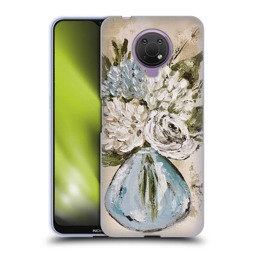 Haley Bush Floral Painting Blue And White Vase Soft Gel Case for Nokia G10