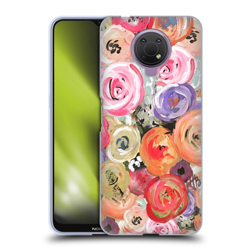 Haley Bush Floral Painting Colorful Soft Gel Case for Nokia G10