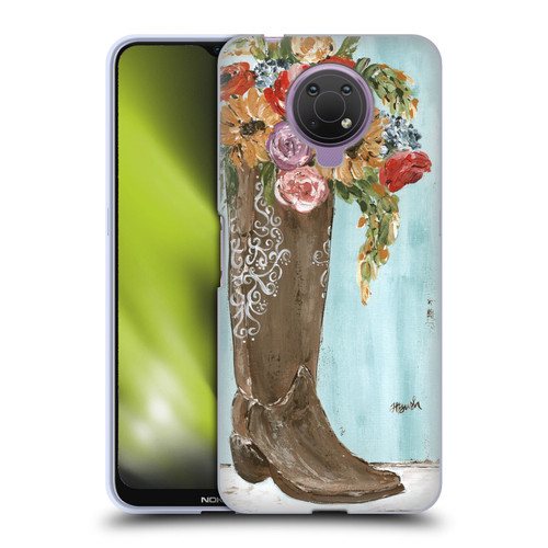 Haley Bush Floral Painting Boot Soft Gel Case for Nokia G10