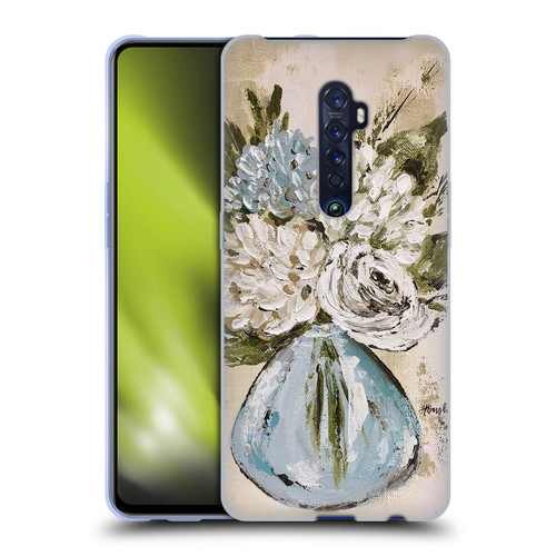 Haley Bush Floral Painting Blue And White Vase Soft Gel Case for OPPO Reno 2