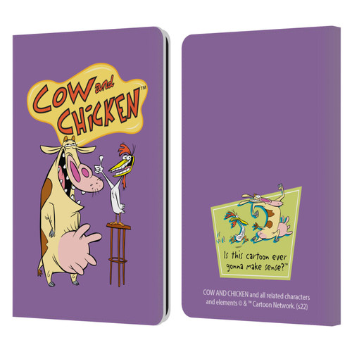 Cow and Chicken Graphics Character Art Leather Book Wallet Case Cover For Amazon Kindle Paperwhite 1 / 2 / 3