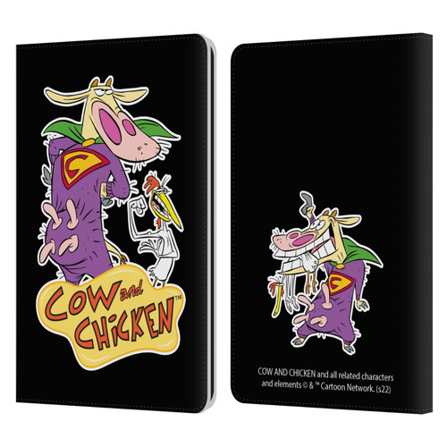 Cow and Chicken Graphics Super Cow Leather Book Wallet Case Cover For Amazon Kindle Paperwhite 1 / 2 / 3