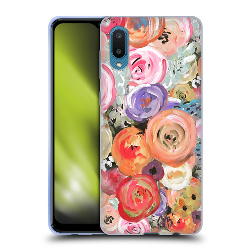 Haley Bush Floral Painting Colorful Soft Gel Case for Samsung Galaxy A02/M02 (2021)