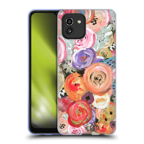 Haley Bush Floral Painting Colorful Soft Gel Case for Samsung Galaxy A03 (2021)