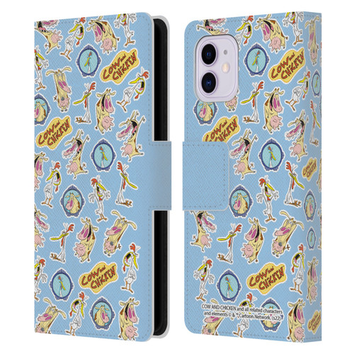 Cow and Chicken Graphics Pattern Leather Book Wallet Case Cover For Apple iPhone 11