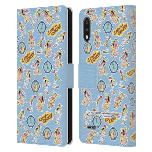 Cow and Chicken Graphics Pattern Leather Book Wallet Case Cover For LG K22