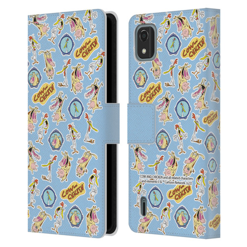 Cow and Chicken Graphics Pattern Leather Book Wallet Case Cover For Nokia C2 2nd Edition