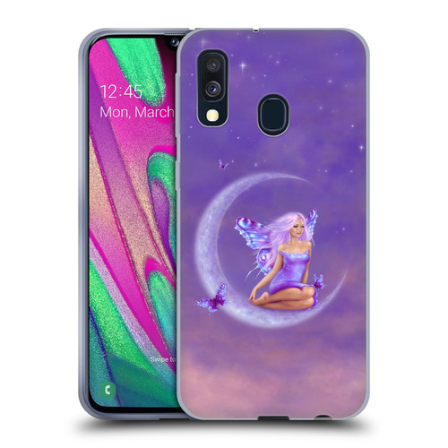 Rachel Anderson Pixies Lavender Moon Soft Gel Case for Samsung Galaxy A40 (2019)