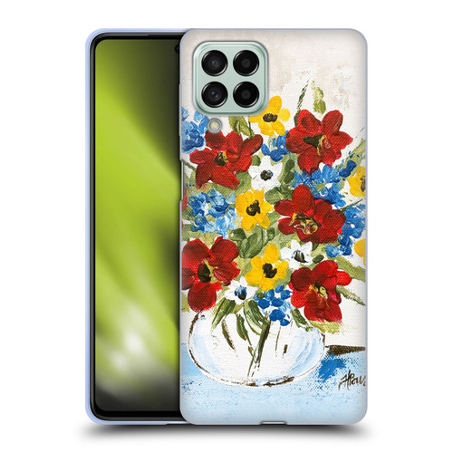Haley Bush Floral Painting Patriotic Soft Gel Case for Samsung Galaxy M53 (2022)