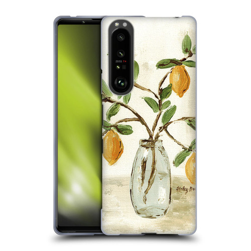 Haley Bush Floral Painting Lemon Branch Vase Soft Gel Case for Sony Xperia 1 III