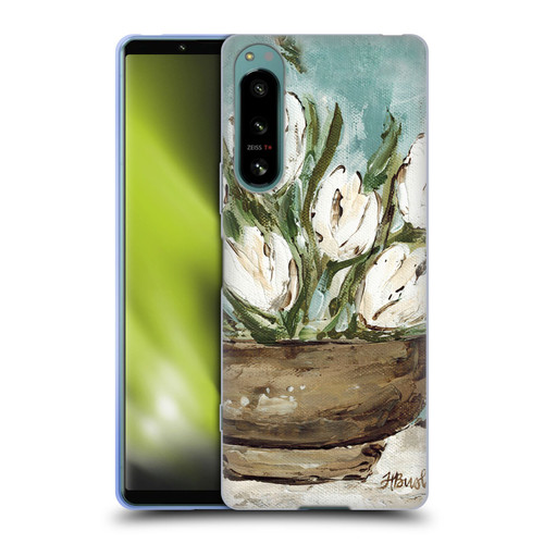 Haley Bush Floral Painting Tulip Bowl Soft Gel Case for Sony Xperia 5 IV