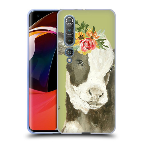 Haley Bush Floral Painting Holstein Cow Soft Gel Case for Xiaomi Mi 10 5G / Mi 10 Pro 5G