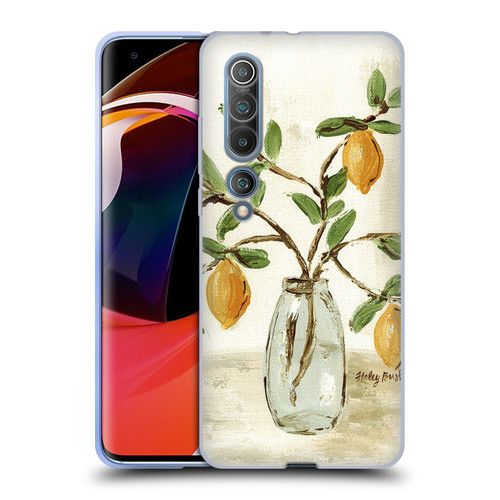 Haley Bush Floral Painting Lemon Branch Vase Soft Gel Case for Xiaomi Mi 10 5G / Mi 10 Pro 5G