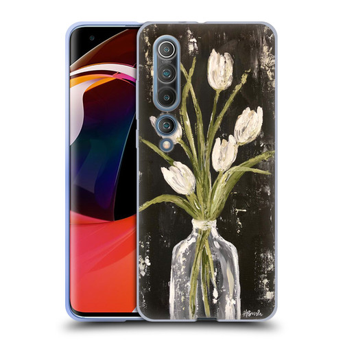 Haley Bush Floral Painting White Tulips In Glass Jar Soft Gel Case for Xiaomi Mi 10 5G / Mi 10 Pro 5G