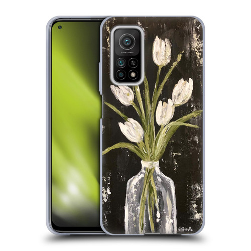 Haley Bush Floral Painting White Tulips In Glass Jar Soft Gel Case for Xiaomi Mi 10T 5G