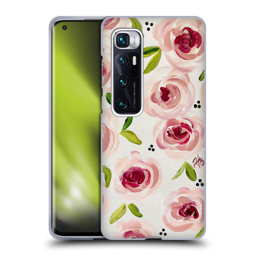 Haley Bush Floral Painting Pink Pattern Soft Gel Case for Xiaomi Mi 10 Ultra 5G