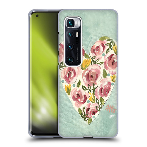 Haley Bush Floral Painting Valentine Heart Soft Gel Case for Xiaomi Mi 10 Ultra 5G