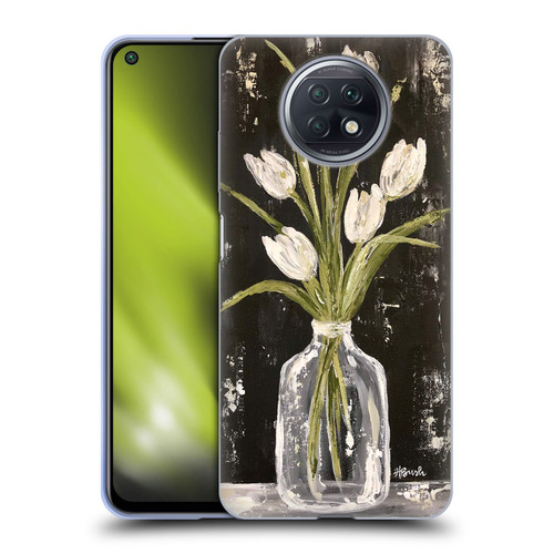 Haley Bush Floral Painting White Tulips In Glass Jar Soft Gel Case for Xiaomi Redmi Note 9T 5G