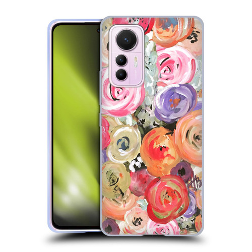 Haley Bush Floral Painting Colorful Soft Gel Case for Xiaomi 12 Lite