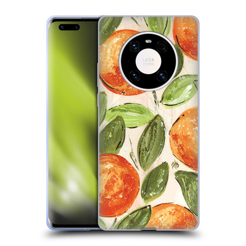 Haley Bush Pattern Painting Blue Diamond Soft Gel Case for Huawei Mate 40 Pro 5G