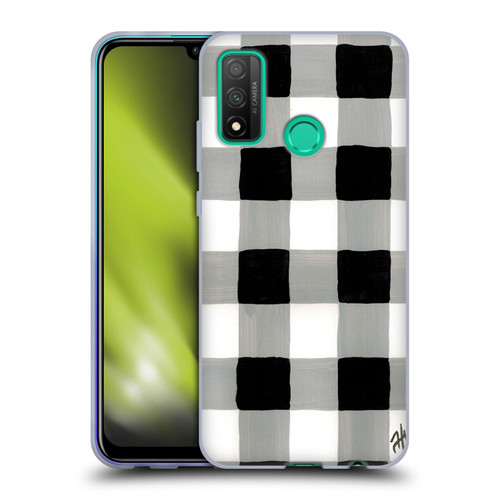 Haley Bush Pattern Painting Buffalo Check Black Soft Gel Case for Huawei P Smart (2020)