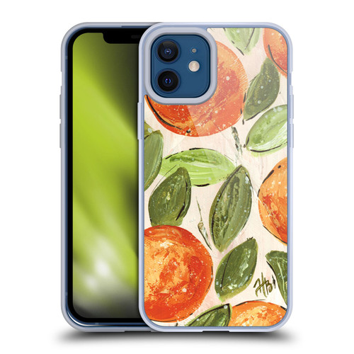 Haley Bush Pattern Painting Orange Splash Soft Gel Case for Apple iPhone 12 / iPhone 12 Pro