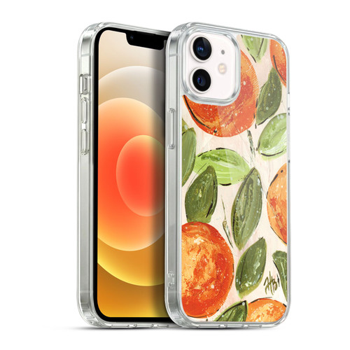 Haley Bush Pattern Painting Orange Splash Soft Gel Case for Apple iPhone 12 / iPhone 12 Pro & MagSafe